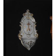 Ceramic panels of religious theme, cross with rays